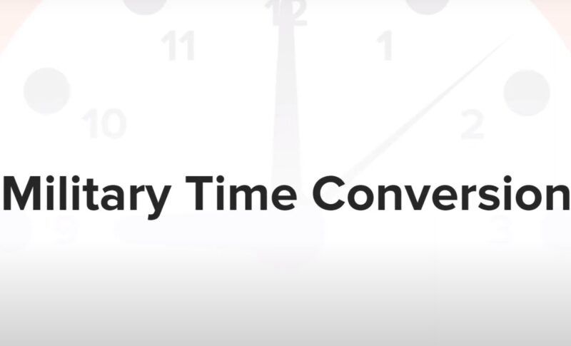 Conversion military time